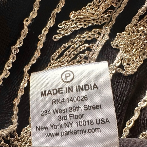 Y2k PARKER Womens Top Size Medium Chain Mail Flapper Gatsby - Picture 7 of 14
